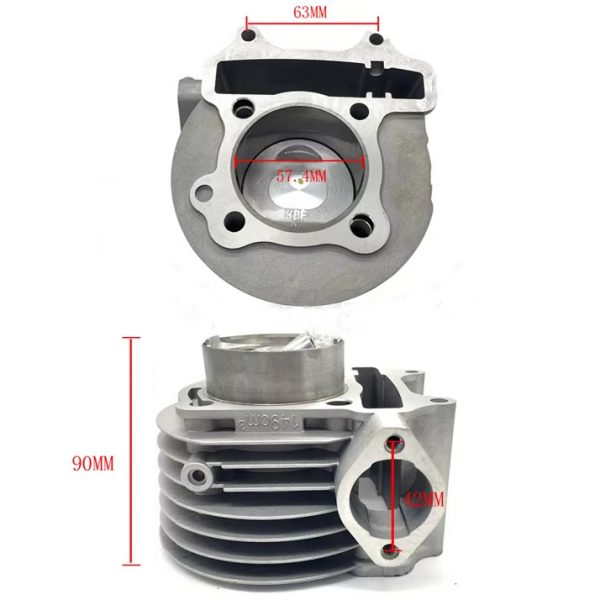 Gy6 150cc Engine cylinder kit 157QMJ 57.4mm Cylinder Block Piston Kit - Image 3